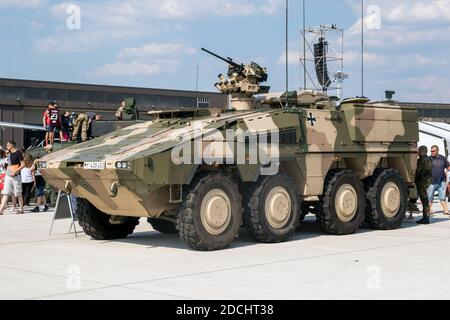 GTK Boxer armoured fighting vehicle of the German Army at the Tag der Bundeswehr. Germany - June 9, 2018 Stock Photo