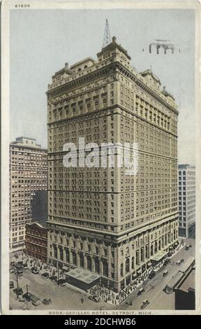 Book - Cadillac Hotel, Detroit, Mich., still image, Postcards, 1898 - 1931 Stock Photo