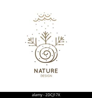 Logo autumn nature Stock Vector