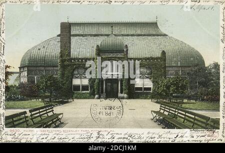 Phipps Conservatory, Schenley Park, Pittsburgh, Pa., still image, Postcards, 1898 - 1931 Stock Photo