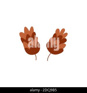 Pine cones on a white background. Isolated vector illustration in flat style. Hand drawing Stock Vector