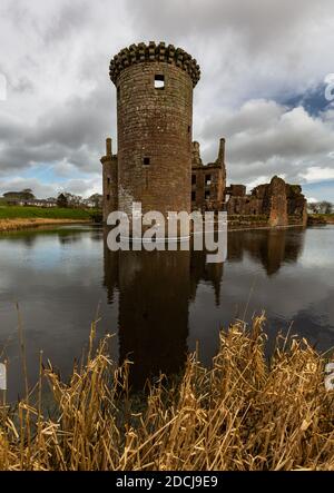 Caerlaverock Castle, near Dumfries in South West Scotland Stock Photo ...