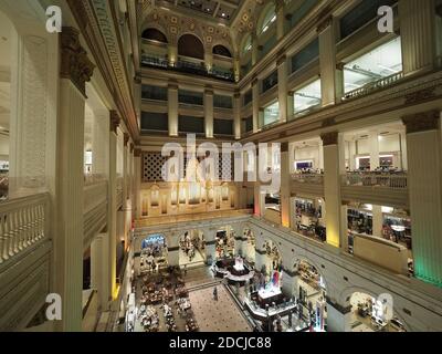 Interior image of Macy's in Philadelphia. Stock Photo