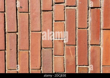 Vertical exterior brick wall background/texture Stock Photo