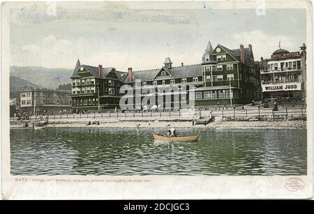 Hotel Metropole, Avalon, Santa Catalina, Calif., still image, Postcards, 1898 - 1931 Stock Photo