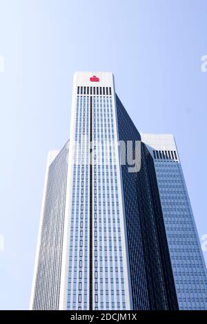 FRANKFURT, GERMANY: Looking up at the DekaBank headquarters in Frankfurt, Germany. The DekaBank is one of the largest asset managers in Germany. Stock Photo