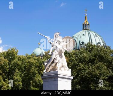 Berlin Cathedral (Berliner Dom) - famous landmark on the Museum Island in Mitte district of Berlin. It was built between 1895 and 1905. Stock Photo