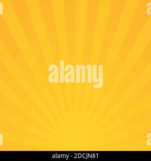 Panoramic yellow comic zoom with lines - Vector illustration Stock Vector
