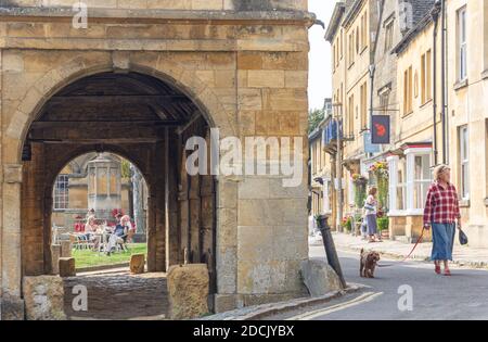 Medieval Market Hall, High Street, Chipping Campden, Gloucestershire, England, United Kingdom Stock Photo