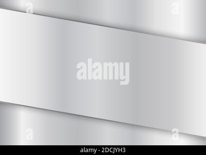 Modern white and gray glossy silver gradient color background with stripes. Vector illustration Stock Vector