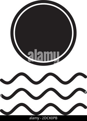 sunset glyph icon. Simple vector for UI and UX, website or mobile application on white background Stock Vector