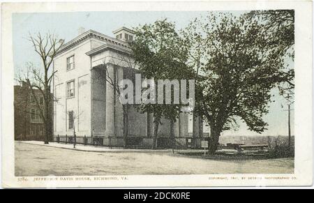 Jefferson Davis House, Richmond, Va., still image, Postcards, 1898 - 1931 Stock Photo