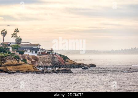 Coastal view on a November morning. This view is from the community of Bird Rock. La Jolla, California, USA. Stock Photo