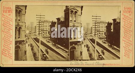 La Salle St. tunnel, Chicago., still image, Stereographs, 1850 - 1930 Stock Photo