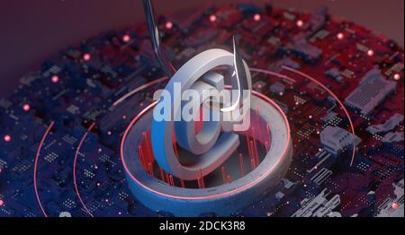 Email Phishing Digital Security. Communication Technology Being Compromised By Cybersecurity Attacks. Online Data Security Stock Photo