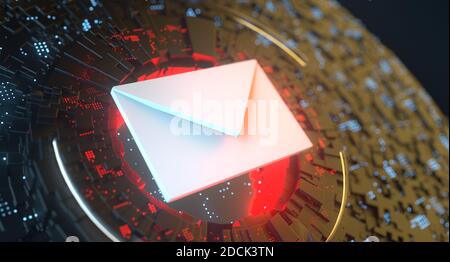 Email Phishing Digital Security. Communication Technology Being Compromised By Cybersecurity Attacks Stock Photo
