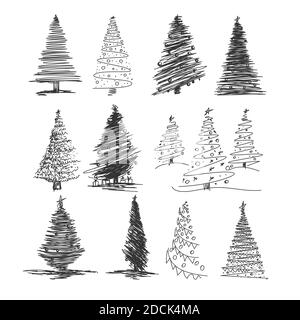 Set of Classic Christmas Trees. 15 designs in one file. To see similar sets visit my gallery Stock Vector