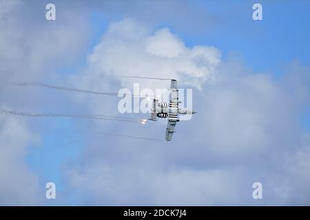 Fort Lauderdale, FL, USA. 21st Nov, 2020. A-10 Warthog Thunderbolt II Demo Team performs in the Fort Lauderdale Air Show on November 21, 2020 in Fort Lauderdale, Florida People: A-10 Warthog Thunderbolt II Demo Team Credit: Hoo Me/Media Punch/Alamy Live News Stock Photo