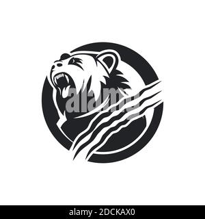 Strong bear head design illustration vector eps format , suitable for your design needs, logo, illustration, animation, etc. Stock Vector