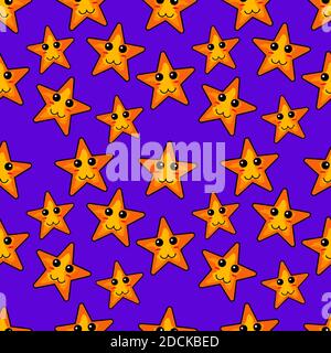 cute star seamless pattern vector illustration Stock Vector