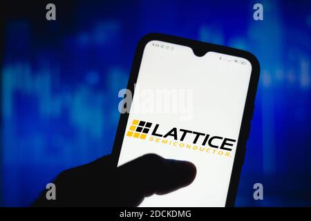 In this photo illustration, the Lattice Semiconductor Corporation logo ...