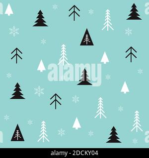 Winter forest. Christmas seamless pattern Stock Vector
