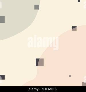 Abstract translucent shapes and squares in pattern.Cute soft art background trendy for stationery, business cards, print posters,to do lists.Eps10 Stock Vector