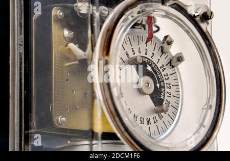 Variable rate utility meters or multiple tariff meters allow utilities to charge customers different rates tariffs at different times of day Stock Photo