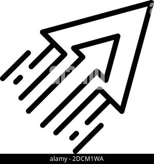 Speed growth icon. Outline speed growth vector icon for web design isolated on white background Stock Vector