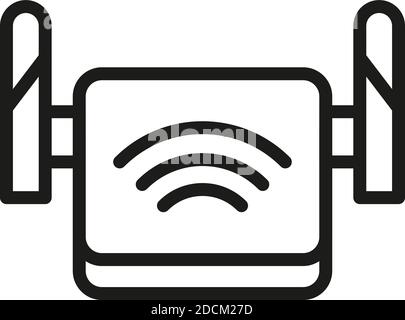 Access point modem icon. Outline access point modem vector icon for web design isolated on white background Stock Vector