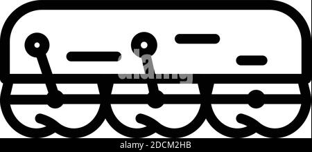 Tooth braces process icon. Outline tooth braces process vector icon for web design isolated on white background Stock Vector