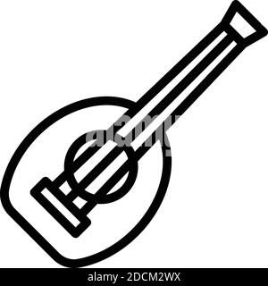 Turkish plucked musical instrument baglama vector Stock Vector Image ...