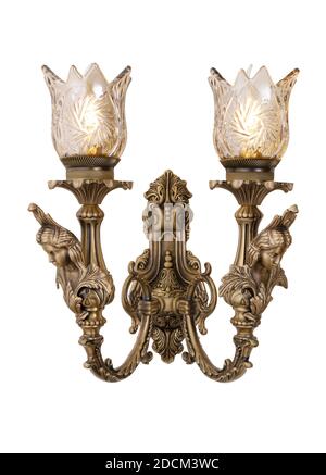Classic wall chandelier isolated on white background Stock Photo