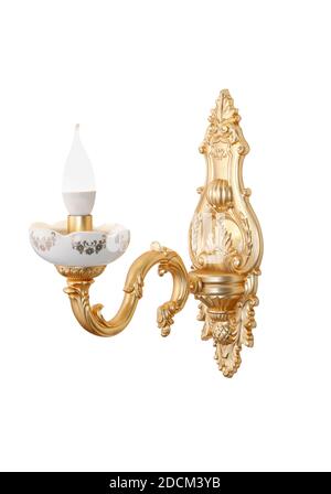 Classic wall chandelier isolated on white background Stock Photo