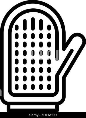 Cat glove icon. Outline cat glove vector icon for web design isolated on white background Stock Vector