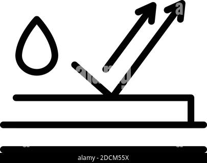Waterproof icon. Outline waterproof vector icon for web design isolated on white background Stock Vector