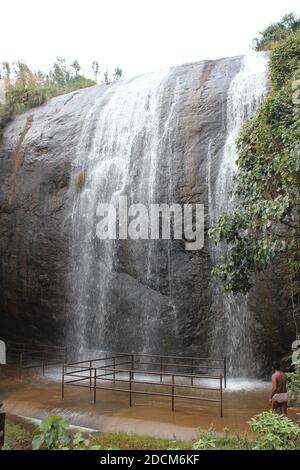 Namma Aruvi Falls (Our falls) is located at a distance of 9 Kms from Kolli Hills Town, Tamil Nadu India. Stock Photo