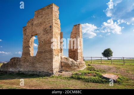 Etruscan ruins in the archaeological park of Vulci (Italy) Stock Photo