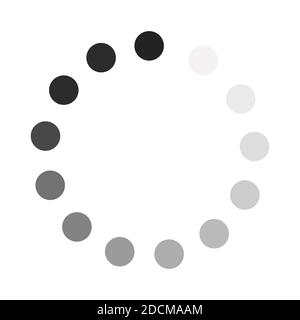 Round load vector icon. Buffer loader symbol in simple style. Circle progress indicator isolated Stock Vector