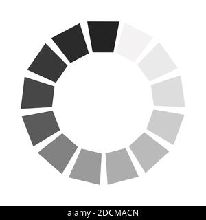 Load icon. Circle download symbol in simple style. Vector progress indicator isolated Stock Vector