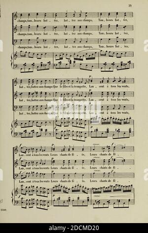 Sheet music from Le voyage dans la Lune (A Trip to the Moon) is an 1875 opéra-féerie in four acts and 23 scenes by Jacques Offenbach. Loosely based on the 1865 novel From the Earth to the Moon by Jules Verne, its French libretto was by Albert Vanloo, Eugène Leterrier and Arnold Mortier.[ Stock Photo