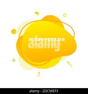 Modern liquid abstract element graphic gradient flat style design fluid vector. Stock Vector