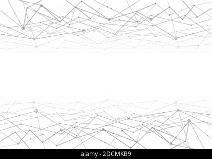 Network connection structure on white background. Abstract vector ...