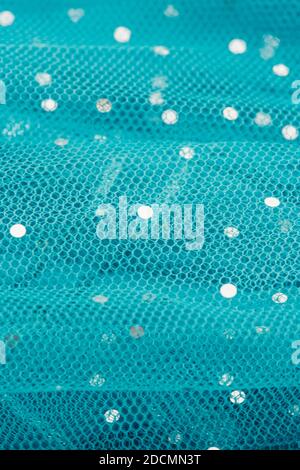 blue glitter fabric texture. pink cloth. Material for designers blue glitter fabric background Stock Photo