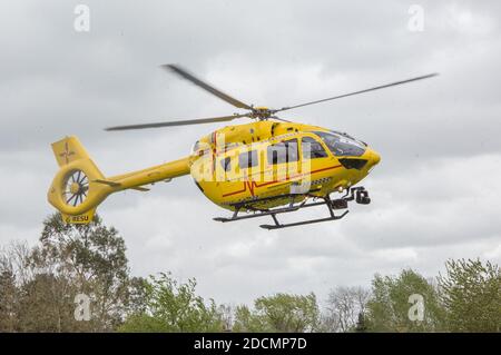 East Anglian Air Ambulance.  Airbus Helicopters BK117 D-2 / H145 Stock Photo