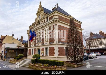 City hall of Villers-sur-Mer, Normandy, France Stock Photo