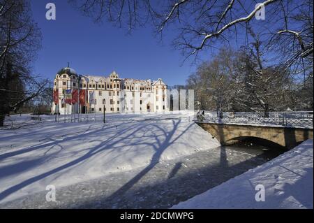 Celle, Schloss im Winter Stock Photo