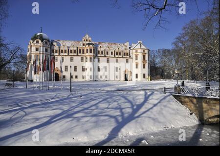 Celle, Schloss im Winter Stock Photo