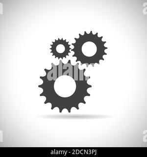 Flat Gear Icon. Cooperation and Teamwork Concept. Illustration Stock ...