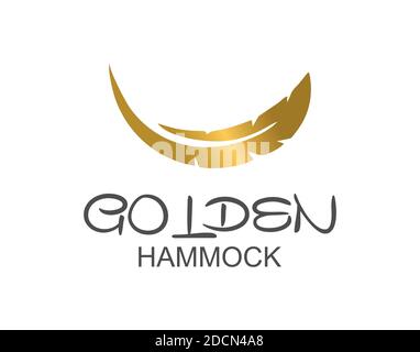 Logo hammock simple creative design elegant. Stock Photo